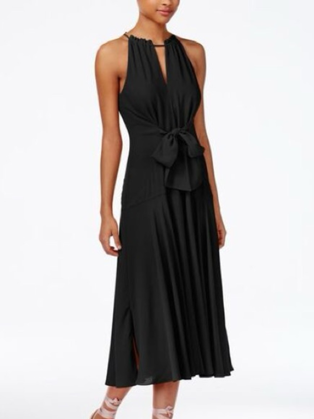 RACHEL Rachel Roy Halter Black Midi Dress